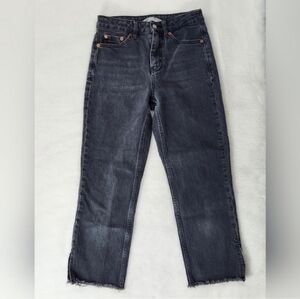 Topshop Straight Crop Jeans